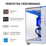 Skytech KING95 Gaming PC - Ryzen 7 7700 - White