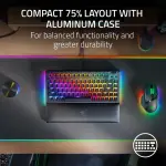 Razer - BlackWidow V4 75% Wired Orange Switch Gaming Keyboard - Black (RZ03-05000200-R3U1)