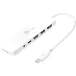 j5create USB-C Multi-Port Hub with Power Delivery – White