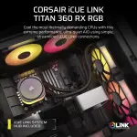 CORSAIR - iCUE LINK TITAN 360 RX Liquid CPU Cooler - Black