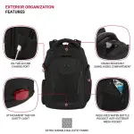 SwissGear Commander USB ScanSmart Laptop Backpack – Black