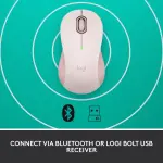 Logitech - Signature M550 Bluetooth Optical Ambidextrous Mouse with Silent Clicks - Wireless - Rose