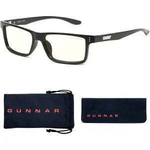 GUNNAR - Vertex Computer Glasses with Blue Light Reduction , Clear Lenses - Onyx (VER-00109)
