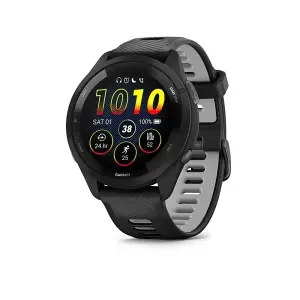 Garmin - Forerunner 265 GPS Smartwatch 46 mm Fiber-Reinforced polymer - Black (010-02810-00)