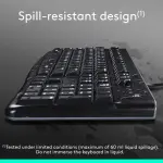 Logitech K120 Spill-Resistant Wired Keyboard – Black