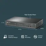 TP-Link - 8-Port Gigabit (10/100/1000Mbps) Unmanaged PoE Switch Desktop - Black