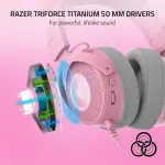 Razer - Kraken Kitty Edition V2 Pro Wired Gaming Headset - Quartz Pink (RZ04-04510200-R3U1)