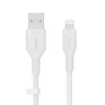 Belkin BoostCharge 6.6FT USB-A to Lightning Cable with Clip - White