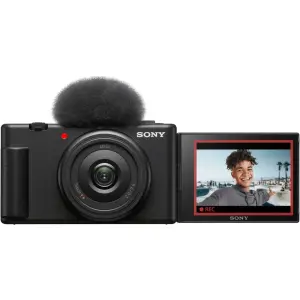 Sony ZV-1F Vlog Camera for Content Creators – Black