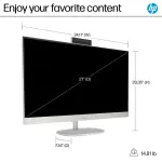 HP 27" FHD Touch-Screen All-in-One Desktop– Intel Core Ultra 7, 16GB RAM, 1TB SSD – Shell White