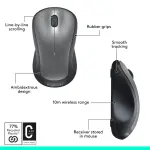 Logitech M310 Ambidextrous Wireless Optical Mouse – Silver