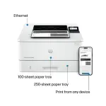 HP - LaserJet Pro 4001n Black-and-White Laser Printer - White (LASERJET PRO 4001N/2Z599F#BGJ)