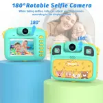 Contixo KC1 Kids' Splash-Proof Camera (Waterproof Case, Silicone Cover) – Green