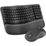 Logitech MK670 Wave Keys Ergonomic Wireless Keyboard & Mouse Combo – Graphite