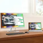 HP 21.5" FHD FreeSync Monitor – Silver & Black