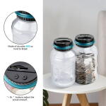 Digital Coin Counting Jar – 1.8L LCD Piggy Bank for Kids