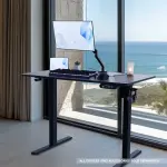 HUANUO - Single Monitor Desk Mount with Gas Spring Arm - Black