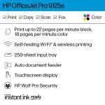 HP OfficeJet Pro 9125e Wireless All-in-One Printer – White