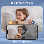 2025 4K Mini Hidden Camera, Wireless Nanny Cam with WiFi/No WiFi & SD/Cloud Storage
