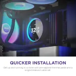 NZXT Kraken Elite 240mm Liquid Cooler with RGB Fan & 2.72" Display - Black