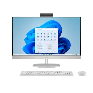 HP 27" FHD Touch-Screen All-in-One Desktop– Intel Core Ultra 7, 16GB RAM, 1TB SSD – Shell White