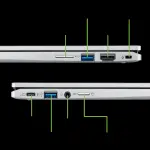 Acer Chromebook Spin 312 2-in-1 – 12.2" WUXGA Touch, Intel Core i3-N305, 8GB RAM, 128GB eMMC – Sparkly Silver