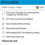 HP Envy 6555e Wireless All-in-One Inkjet Printer – White