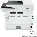 HP - LaserJet Pro MFP 4101fdw Wireless All-in-One- Laser Printer - Black-and-White (2Z619F#BGJ)