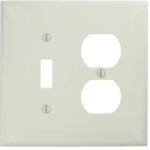 Leviton White 2-Gang 1-Toggle/1-Duplex Wall Plate (1-Pack)