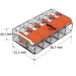 WAGO 221-415/996-010 5-Wire Lever Nuts Conductor Compact Splicing Connectors, 12-24 AWG (10-Pack) (60343607)