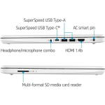 HP 14" Celeron N4120, 16GB RAM, 64GB eMMC + 256GB, Win 11 S, White