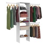 ClosetMaidSelectives 60 in. W - 120 in. W White Reach-In Tower Wall Mount 6-Shelf Wood Closet System (5702900)