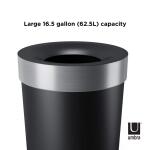 UmbraVento 16.5 Plastic Black Waste Container (1013048-047-REM)