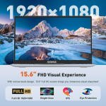 KAMRUI 15.6" FHD Laptop, N97, 16GB RAM, 512GB SSD, Win 11 Pro