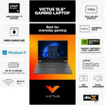 HP Victus 15.6" FHD 144Hz, Ryzen 5-8645HS, RTX 4050, 16GB RAM, 512GB SSD, Win 11 Home, Mica Silver w/ Accessories