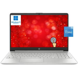 HP 15.6" Touchscreen Business Laptop, Intel Core i3-1215U, 16GB RAM, 512GB SSD, Silver