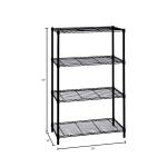 HDX 4-Tier Steel Wire Shelving Unit in Black (36 in. W x 54 in. H x 14 in. D) (21436BPS)