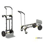 Gorilla 800 lbs. Capacity Convertible Steel Hand Truck, Wide Dual Mode Adjustable Height Handle, Simple/Safe Flatbed Conversion (GH2-8)