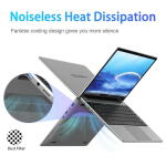 TEMLICOLO 14.1" Laptop, Celeron, 8GB RAM, 256GB SSD, 1080p, 1TB Expansion, Win11 Pro