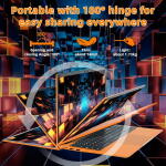 Naclud 15.6" Laptop, Celeron N5095, 36GB RAM, 2.1TB SSD, Win 11, Office 365, Copilot