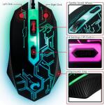 Gaming Keyboard and Mouse and Mouse pad and Gaming Headset, Wired LED RGB Backlight Bundle - 4 in 1 Edition Hornet RX-250