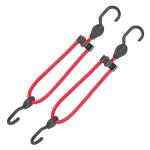 HDX 16 in. to 24 in. Adjustable Super Strong Bungee, Red (2-Pack) (9375)