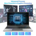 TEMLICOLO 14.1" Laptop, Celeron, 8GB RAM, 256GB SSD, 1080p, 1TB Expansion, Win11 Pro