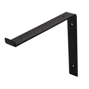 Crates & Pallet 12 in. Black Steel Shelf Bracket for Wood Shelving (69104)