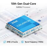 Jumper 15.6" Windows 11 Laptop, Intel Celeron 5205U, 4GB RAM, 128GB Storage