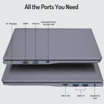 Daysky 14" Laptop, Intel Celeron 5805, 8GB RAM, 256GB SSD, 1920x1200 FHD, Wi-Fi, Bluetooth, Cam, Win 11