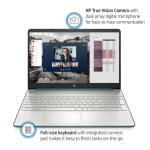 HP 15.6" FHD Laptop, Ryzen 5 5500U, 8GB RAM, 256GB SSD, Spruce Blue (15-ef2729wm)