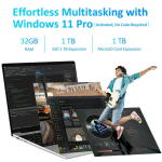 Auusda 15.6" Laptop, N95, 32GB RAM, 1TB SSD, Win 11 Pro