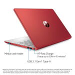 HP 15.6" Laptop, Intel Pentium Silver N5000, 16GB RAM, 1TB SSD, Windows 10 Home + Office, Scarlet Red