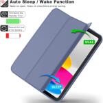 iMieet Case for New iPad 10.9 Inch (10th Gen, 2022) - Trifold Stand with Pencil Holder, Soft TPU Back, and Auto Wake/Sleep (Lavender)